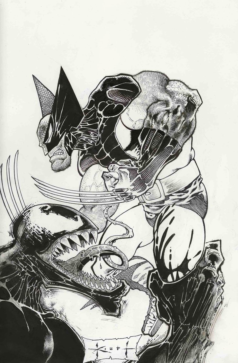 RobMessick's tweet image. #SamKieth #Wolverine #Venom #OriginalArt #MarvelComics @Marvel