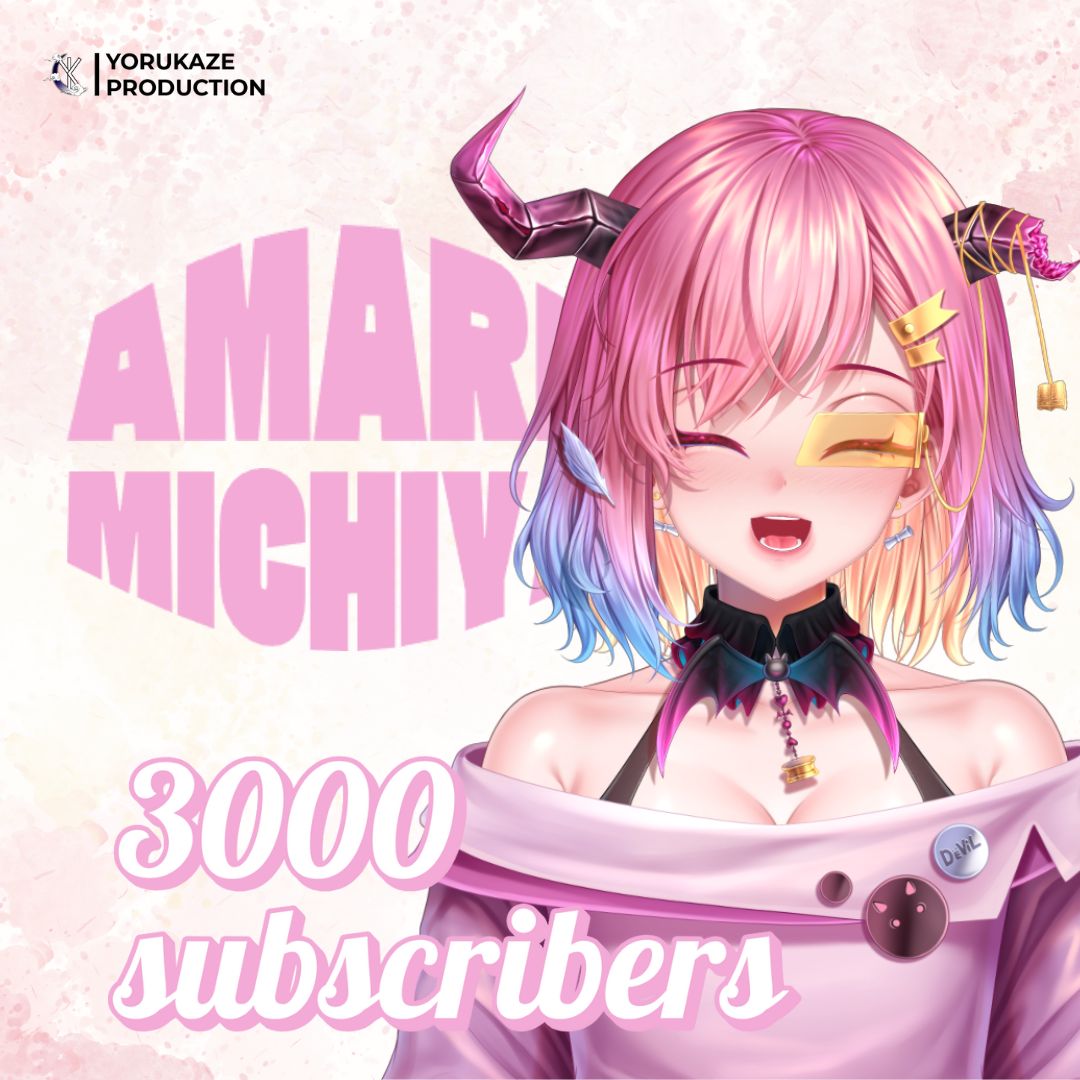 YkzProduction's tweet photo. 3.000 subscribers and counting! Congrats to @amaremichiya on this amazing milestone! 🎊

Big thanks to everyone who’s been part of the journey, here’s to even greater heights! 🩷🥂 https://t.co/TbmF87f2M6