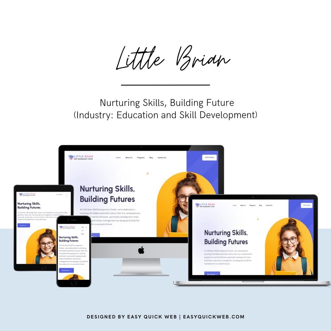 EasyQuickWeb's tweet image. 🚀 Designed for Growth!
We helped Little Brian Skill Development Center boost enrollments with a sleek, mobile-friendly, SEO-optimized website.
Need an affordable educational website?
📞 +91 81424 45122 | ✉️ info@easyquickweb.com
#EdTech #WebDesign #Hyderabad