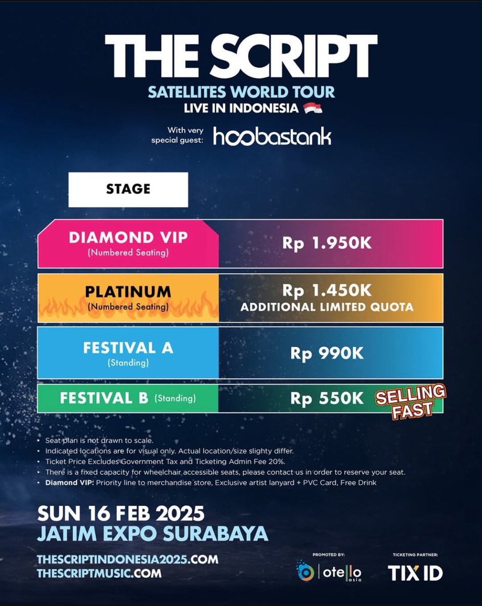 ramakadee's tweet photo. HELP RETWEET AND LIKE

WTS Tiket The Script in Surabaya “16 February 2025”

FESTIVAL A
Jual 1 Ticket Underprice 900rb Nego
Punya pribadi
Bantu tuker gelang hari Sabtu 🙏🏻

#TheScript #WTS #Surabaya #jual https://t.co/5hkBQIZTSL