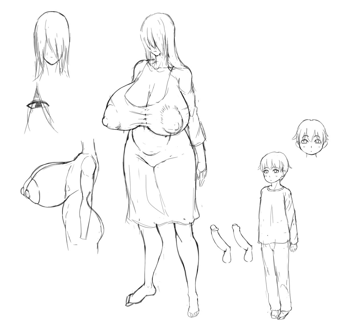 幽霊とのおねショタ描いてます 