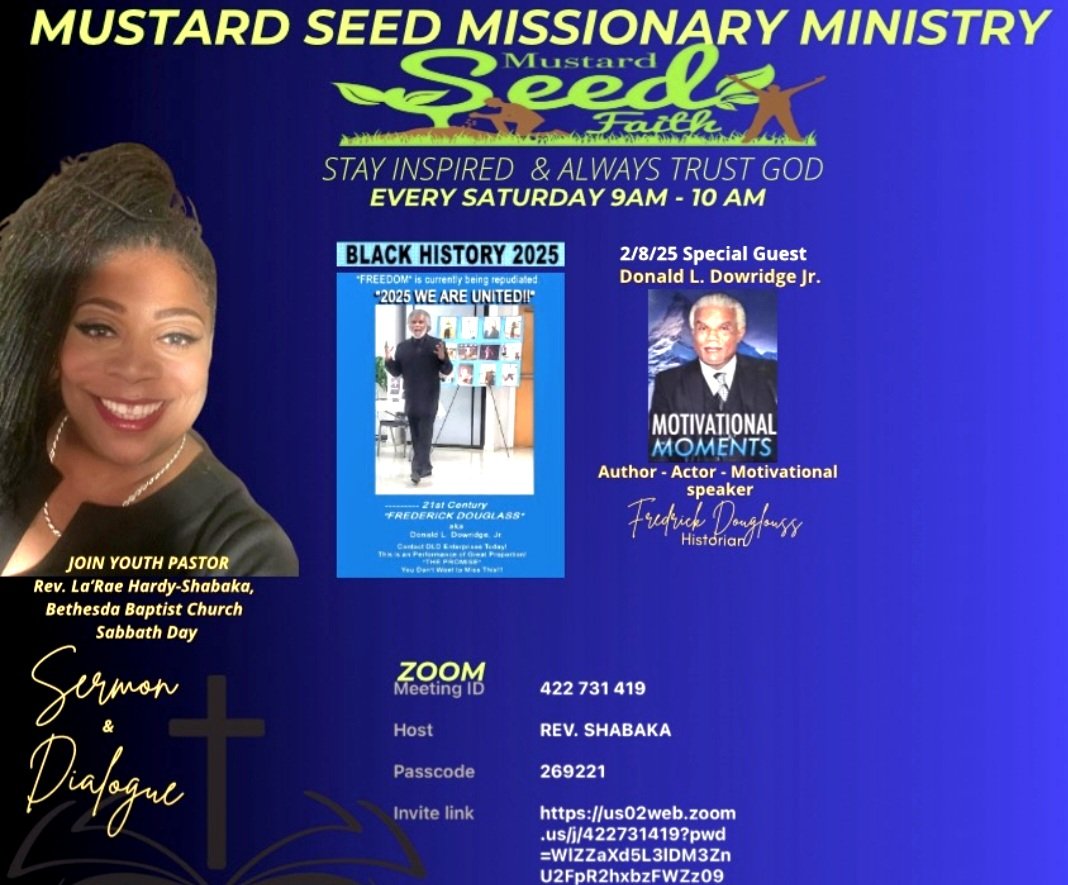 dld28's tweet image. It's a True Honor &amp;amp; Blessing to be Guest of 
Rev. La'Rae Hardy-Shabaka
of Bethesda Baptist Church in The South Bronx, NY.
Saturday, February 8th, 2025.