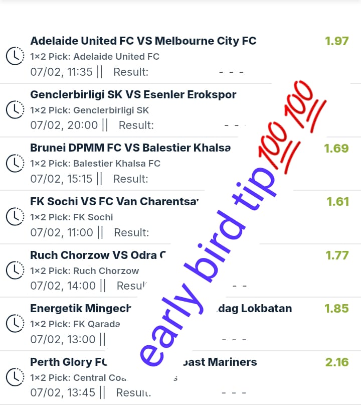 Mapema ndio mtindo wadau🔥🔥🔥🔥 early bird tip💯💯💯
77 odds 👉maybets.com/share/
37odds 👉maybets.com/share/OTRLT