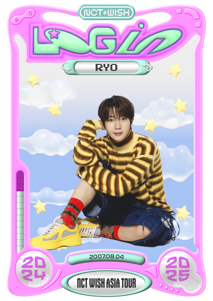 2025 NCT WISH ASIA TOUR 'LOG in' PORTRAIT POSTER #RYO #료 #リョウ