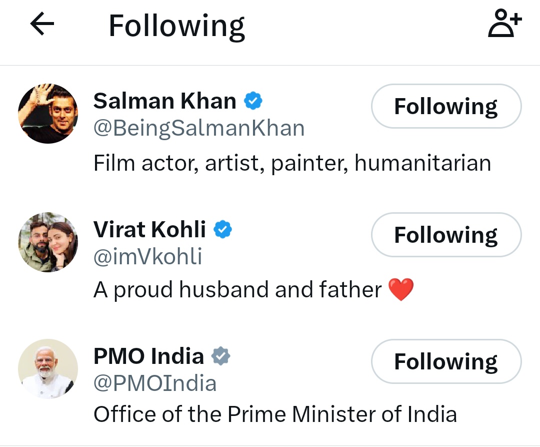 ManishhNagdev's tweet photo. After following #NarendraModi Ji The #SalmanKhan &amp; #ViratKohli samaj nahi aa raha aur kisko #folllow karon !! https://t.co/Rbtrmrq3kh