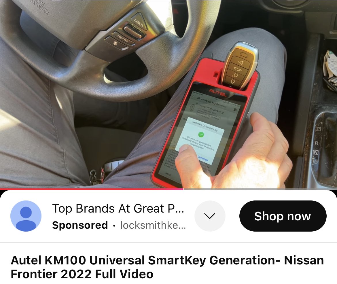 TheBrianHolt's tweet image. Using the Autel KM100 to make a new key.

youtu.be/hmqAb6hjxvU?si…
#km100 #autel #nissan