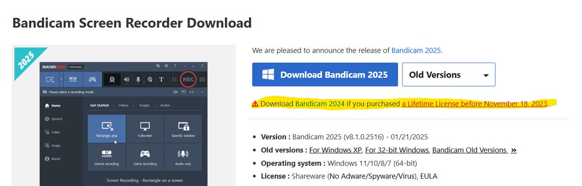 When a lifetime licence isn't quite what you think it means. Use an old version for life, rather than get the latest version for life :D