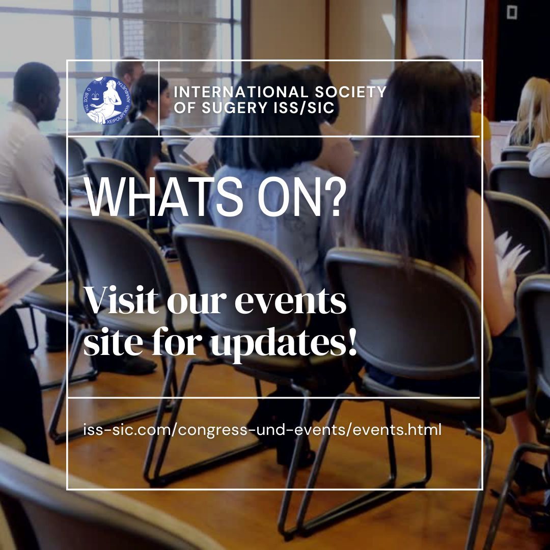 International Society of Surgery (ISS/SIC) (@iss_sic) on Twitter photo What's on? Visit our event site at bit.ly/4fhxvbZ.
Do you want your event to be announced on our website? Contact us at surgery@iss-sic.com.
#Surgeons #Surgery #SoMe4Surgery #ISSSIC #ILookLikeASurgeon #WomenSurgeons What's on? Visit our event site at bit.ly/4fhxvbZ.
Do you want your event to be announced on our website? Contact us at surgery@iss-sic.com.
#Surgeons #Surgery #SoMe4Surgery #ISSSIC #ILookLikeASurgeon #WomenSurgeons