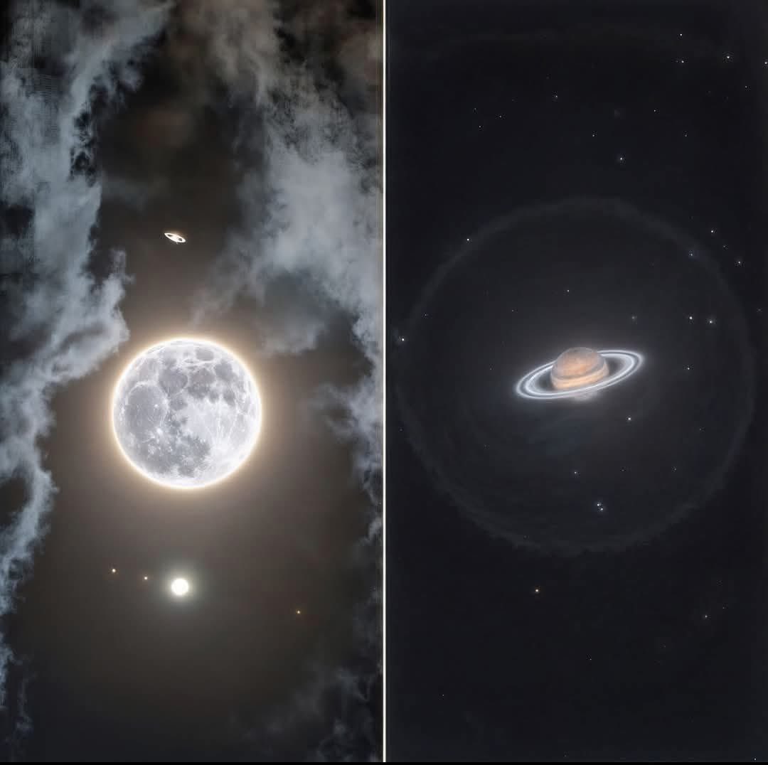 Saturn seen through a high end telescope.