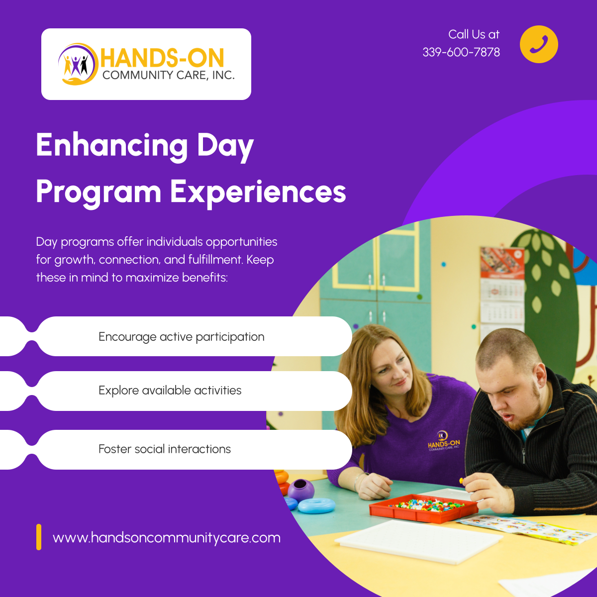 handsoncommcare's tweet image. Day programs empower individuals to learn and connect. Let us help you find the right fit for personal growth and enrichment. 

#DayPrograms #BillericaMA #HumanServicesAndTrainingPrograms