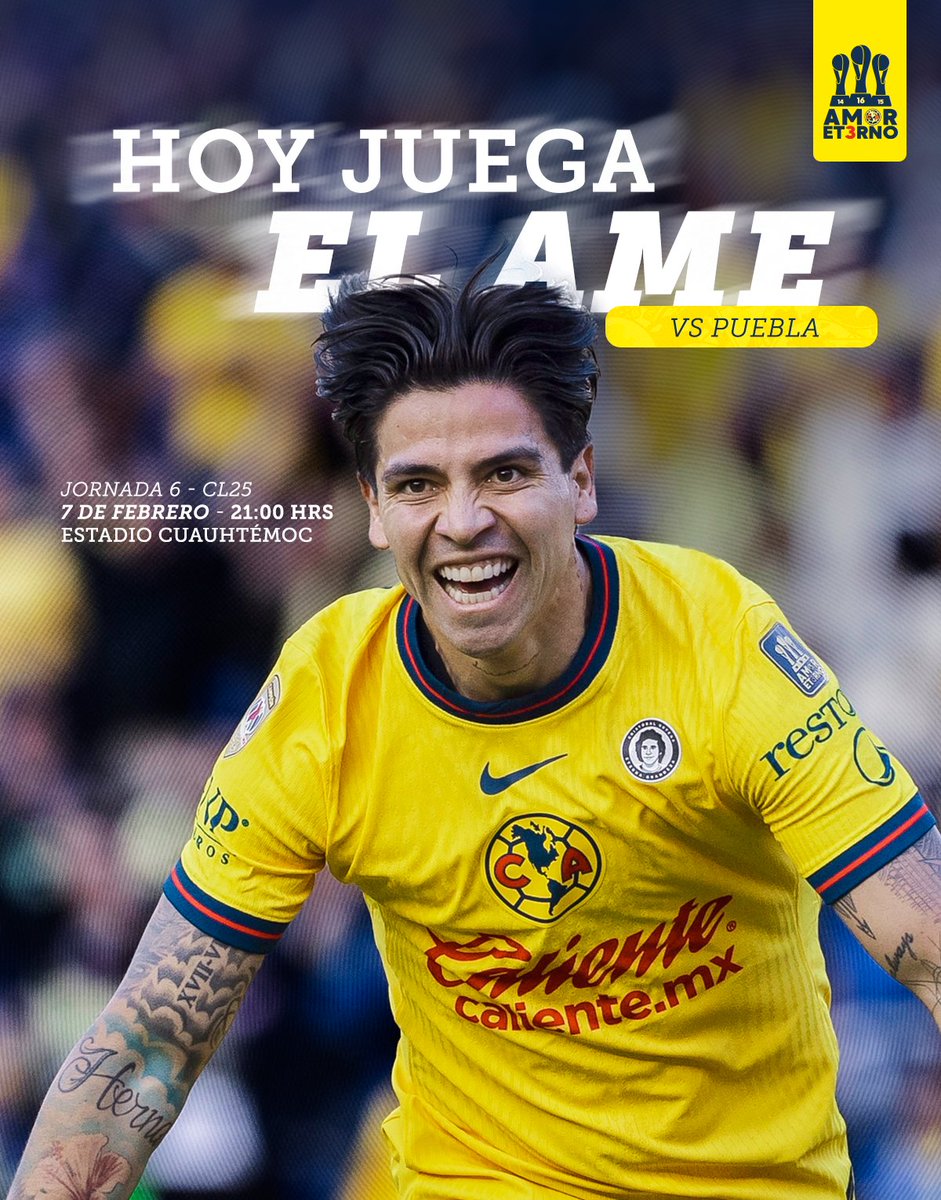ClubAmerica's tweet photo. ¡HOY JUEGA EL AME! 🦅💥 https://t.co/vMUKBj9He5