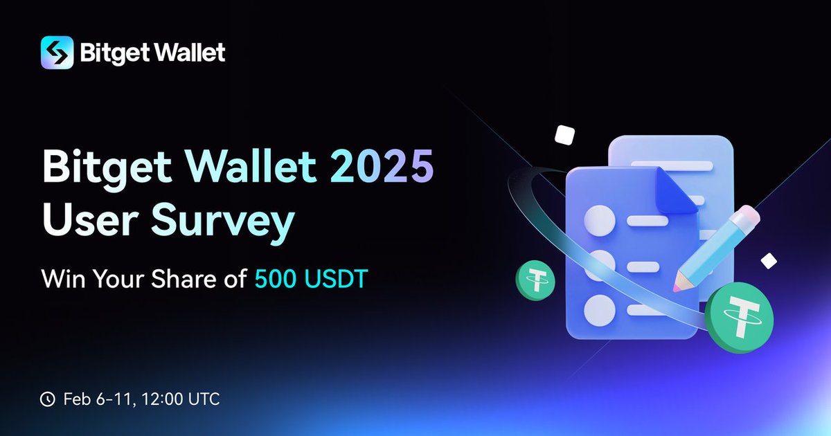 BitgetWallet's tweet photo. 🚨 Bitget Survey: 🎤Your voice matters 💪

Help shape the future of Bitget Wallet by taking our 2025 User Survey!

📝 10 minutes of your time = a shot at winning 100 USDT!
💰 5 winners
🕛 Deadline: Feb 11, 12:00 UTC

Take the survey here: 👇https://t.co/BLVTrergYK https://t.co/hCL1YsNI7r