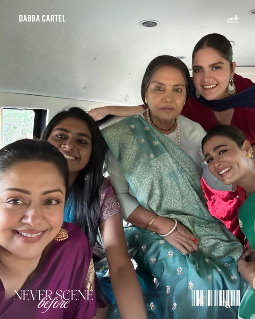 excelmovies's tweet photo. Behind the scenes with the women of Dabba Cartel. #NeverSceneBefore 

@AzmiShabana @raogajraj #Jyotika #NimishaSajayan #ShaliniPandey #AnjaliAnand 
@SaieTamhankar @Jisshusengupta #LilleteDubey @itsbhupendraJ #VivekMadaan @shibanidandekar #HiteshBhatia @ritesh_sid @FarOutAkhtar @J10kassim #AbbasKhan @vishalrr #VishnuMenon #BhavnaKher #AsadHussain #SunithaRam @gauravkapur #AkankshaSeda @NetflixIndia
