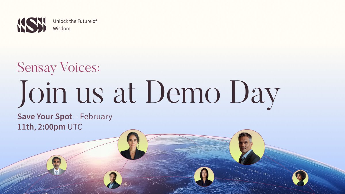 What if you could keep learning from a mentor’s AI — long after they retire? 🤯 

On Feb 11, Sensay DemoDay unveils AI-powered digital wisdom that makes it all possible. Join us and discover the next frontier of lifelong expertise.

buff.ly/4jO40kc