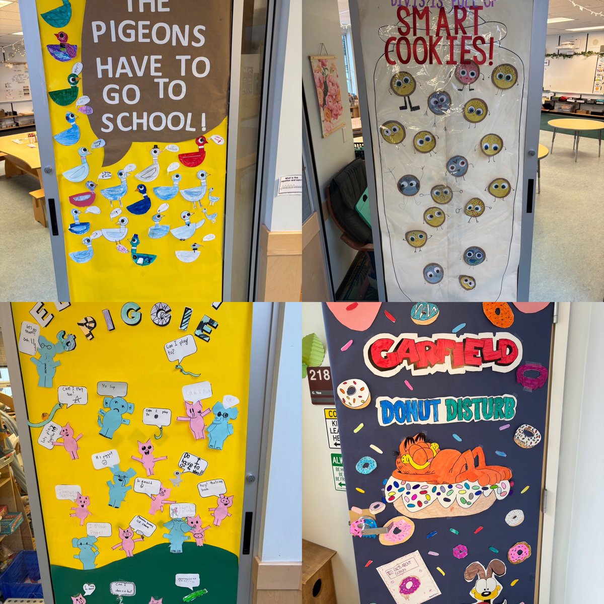 So many creative door decorations, inspired by some of our favorite books! #LiteracyWeek