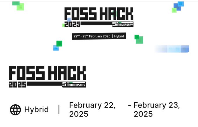 Web3Sabha's tweet photo. FOSSHack 2025 Localhost is here! Now join the hackathon at 10 locations across India &amp; build with fellow devs! 🔥

📍 Kanpur on Feb 22! If you (or a friend) want to team up, Let’s build something amazing! 💡💻

#FOSSHack2025 #Hackathon #OpenSource #DevCommunit @itsfoss @FOSSHack https://t.co/cswaYVBbsb