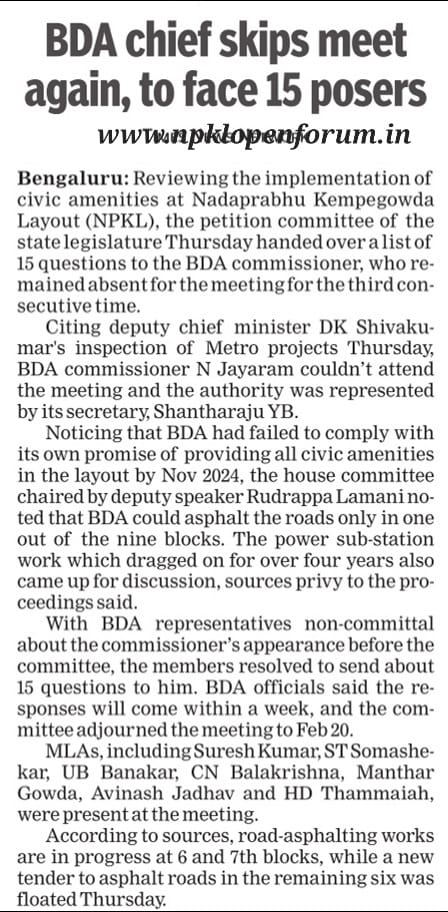 NadaPrabhu Kempegowda Layout Open Forum(R) tweet media