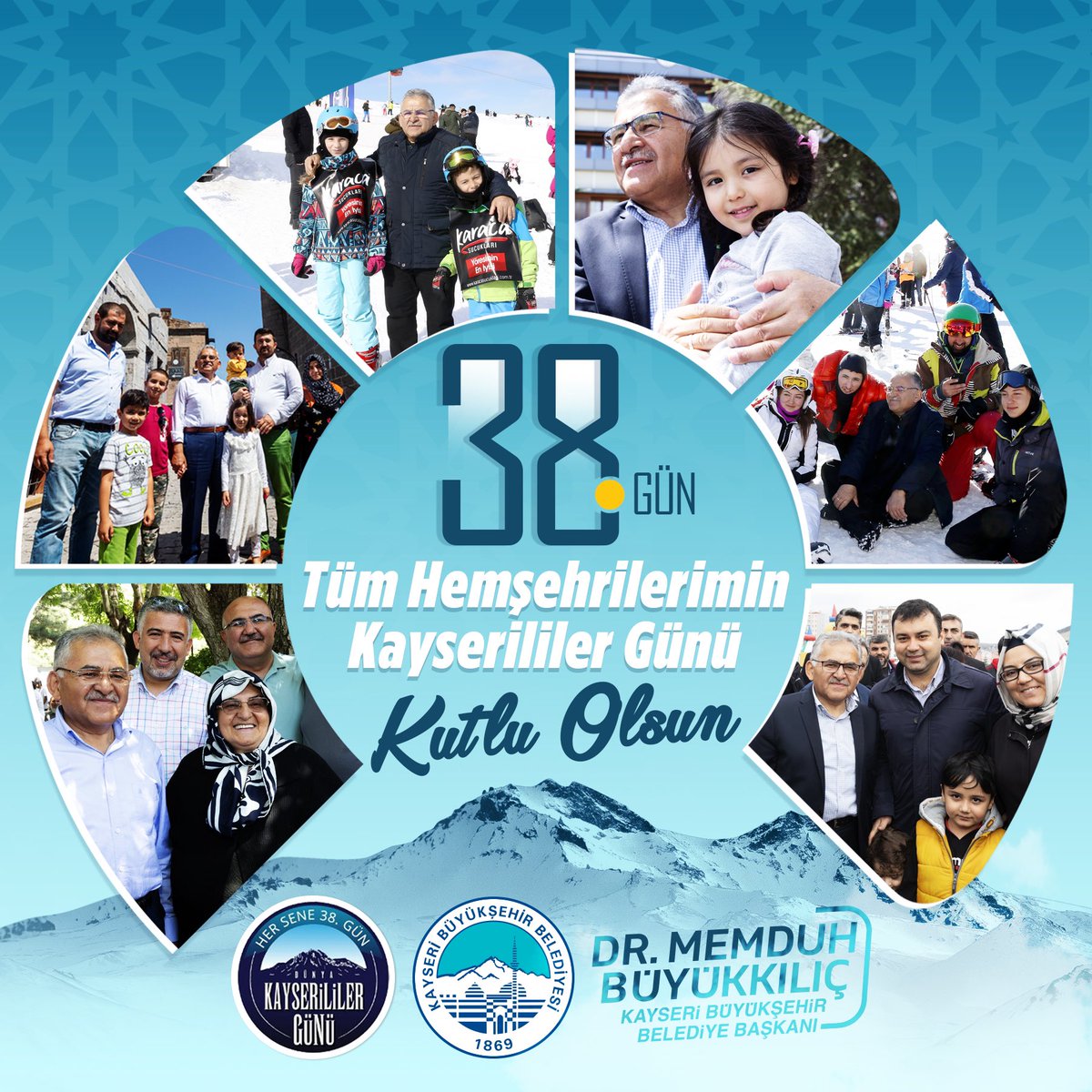 Bugün günlerden KAYSERİ 🤩

#Kayseri’mizin değerlerini, kültürünü ve birlik ruhunu yüreğinde taşıyan tüm hemşehrilerimizin Dünya Kayserililer Günü’nü en içten dileklerimle kutluyorum.

3️⃣8️⃣. Günümüz Kutlu Olsun

#HerŞeyKayseriİçin ♥️