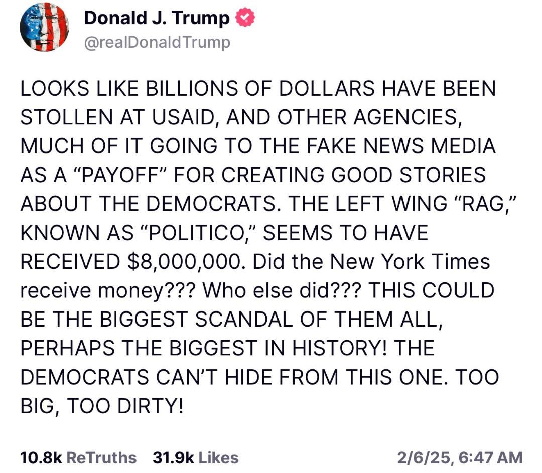 Die meisten Menschen verstehen nicht einmal die grundlegenden Zusammenhänge. Ein Beispiel:

<a href="/elonmusk/">Elon Musk</a> und <a href="/realDonaldTrump/">Donald J. Trump</a> behaupten, dass Zahlungen an Medienunternehmen wie Politico, Springer oder <a href="/NYT_first_said/">New New York Times</a> eine Form von Korruption seien. Dabei wissen sie natürlich, dass