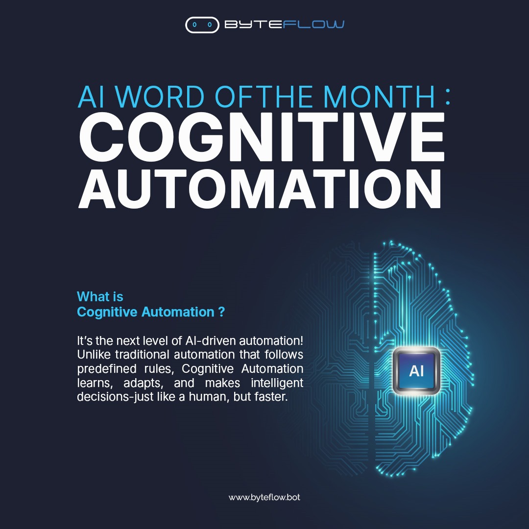 ByteFlowBot's tweet image. Cognitive Automation: The Future of Smart Workflows!

Automation that learns, adapts &amp;amp; makes intelligent decisions—optimizing workflows like never before. ByteFlow takes automation beyond the basics.

Ready to level up?
🌐 byteflow.bot

 #CognitiveAutomation #ByteFlow