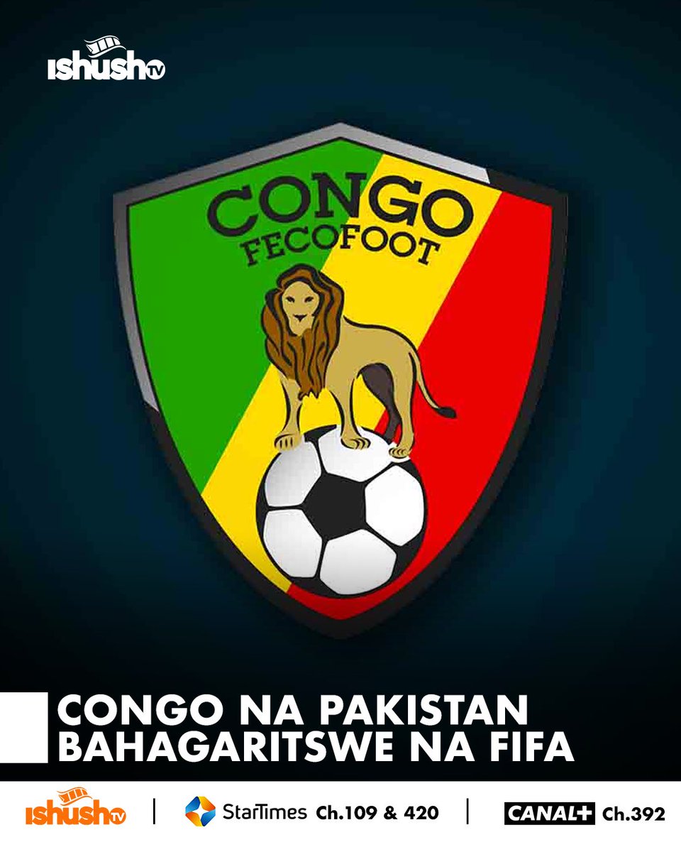 ISHUSHOTV's tweet image. #footballKu wa 6 Gashyantare 2025, FIFA yatangaje ko ihagaritse by’agateganyo Ishyirahamwe ry’Umupira w’Amaguru muri Congo (FECOFOOT) ndetse n’Ishyirahamwe ry’Umupira w’Amaguru muri Pakistan (PFF) kubera ibibazo bikomeye by’imiyoborere.

#ishushotvsports #freshandfun