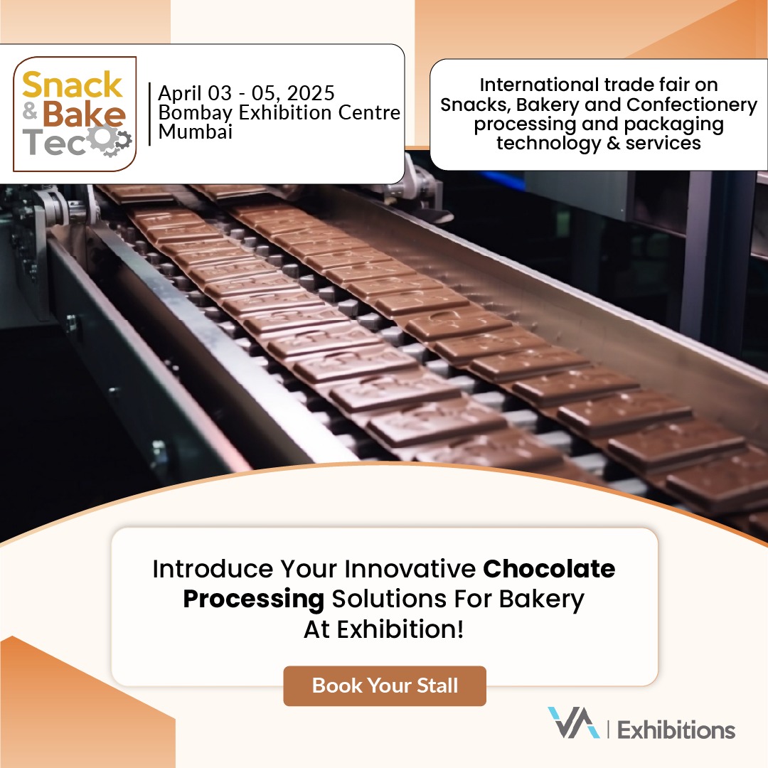 SnackandBakeTec's tweet image. Grow Your Business with Chocolate Processing Innovations!
To book your stall, register here: lnkd.in/gvUTCBFn

For More Details:
☎️ +91 9985099009
📧 mp@vaexhibitions.com

#SnackAndBakeTec2025 #ChocolateProcessing #BakingIndustry #FoodInnovation #ChocolateTechnology