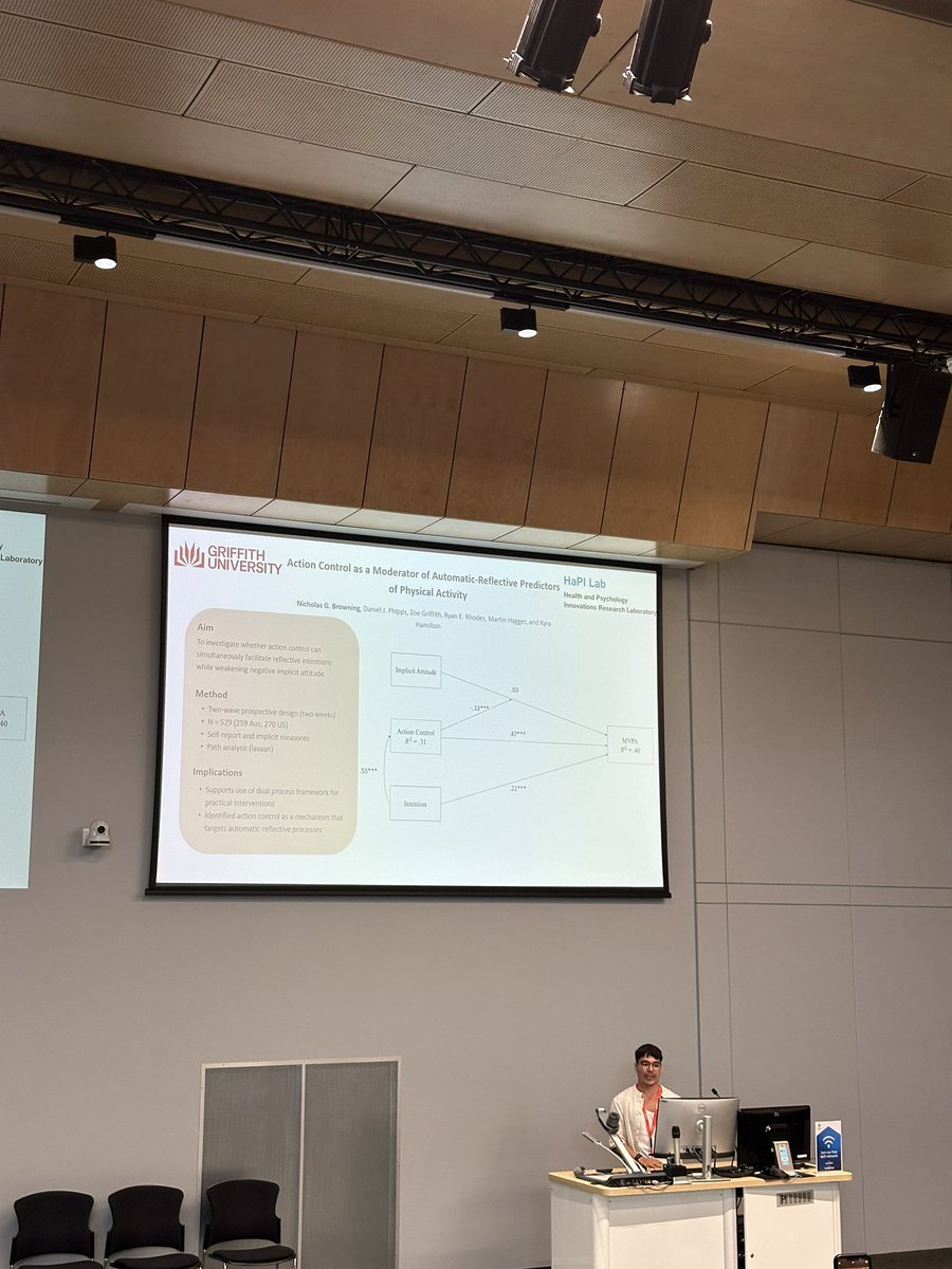 HaPI Research Lab (@hapiresearch) on Twitter photo A fabulous presentation from Nicholas Browning to wrap up #ASBHM2025 <a href="/ASBHM1/">Australasian Society for Behavioural Health & Med</a> on action control as a moderator of automatic-reflective predictors on physical activity. 🏃🏼♀️🏋️ Great work, Nick! A fabulous presentation from Nicholas Browning to wrap up #ASBHM2025 <a href="/ASBHM1/">Australasian Society for Behavioural Health & Med</a> on action control as a moderator of automatic-reflective predictors on physical activity. 🏃🏼♀️🏋️ Great work, Nick!