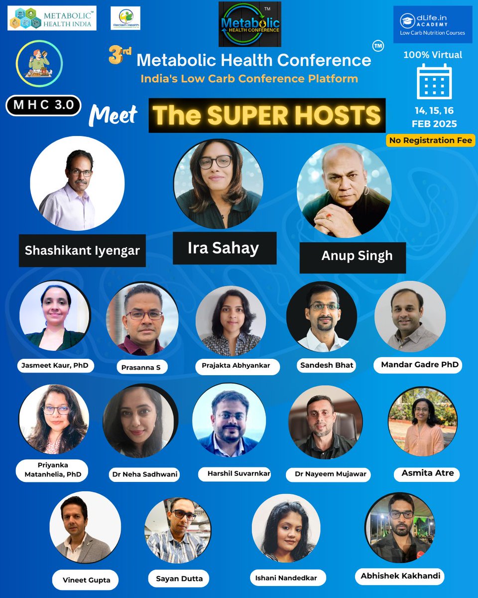 Metabolic Health Conference – India’s 1st Low-Carb Conference Platform

The 3rd Metabolic Health Conference will be held on 14th, 15th, and 16th February 2025.

The super hosts for the event.

Please register in advance at the below link:
live.imagicahealth.com/mhc2025/

Theme: