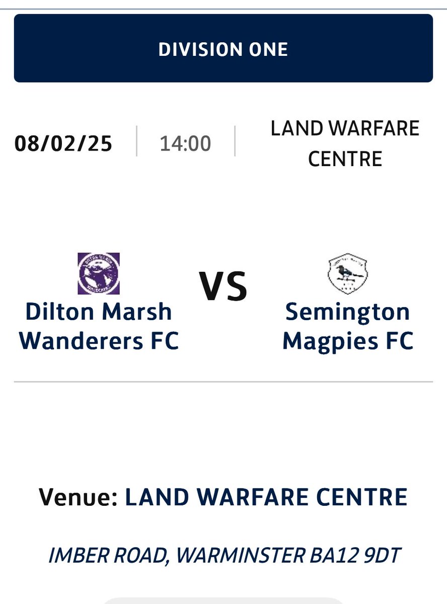 Semington Magpies FC (@fc_semingt84894) on Twitter photo Next up for the Magpies is an away tie <a href="/diltonmwfc/">Dilton Marsh Wanderers FC</a>
Always really good games. We welcome back Harry Trevor & Spencer Frisby.
Steve Knight & Ashley Ellis are both unavailable.
UTM Next up for the Magpies is an away tie <a href="/diltonmwfc/">Dilton Marsh Wanderers FC</a>
Always really good games. We welcome back Harry Trevor & Spencer Frisby.
Steve Knight & Ashley Ellis are both unavailable.
UTM