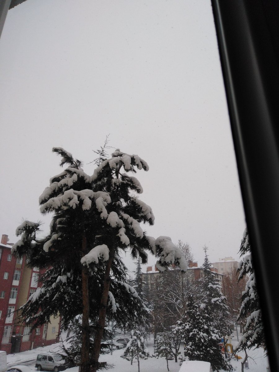 Kar yağıyor dısarı baktım da ne guzel yayıgor