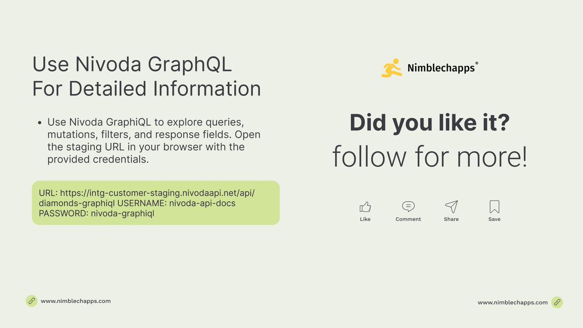 Nimblechapps's tweet image. 💎 Integrate Nivoda API to Your Jewellery Website in 6 Easy Steps!

Learn to seamlessly integrate and access detailed diamond listings and order creation.
👇 Get Started: 

🔍 Full Scoop👉 buff.ly/3CBJnqs 

#NivodaAPI #APIIntegration #Nimblechapps #WebDevelopment