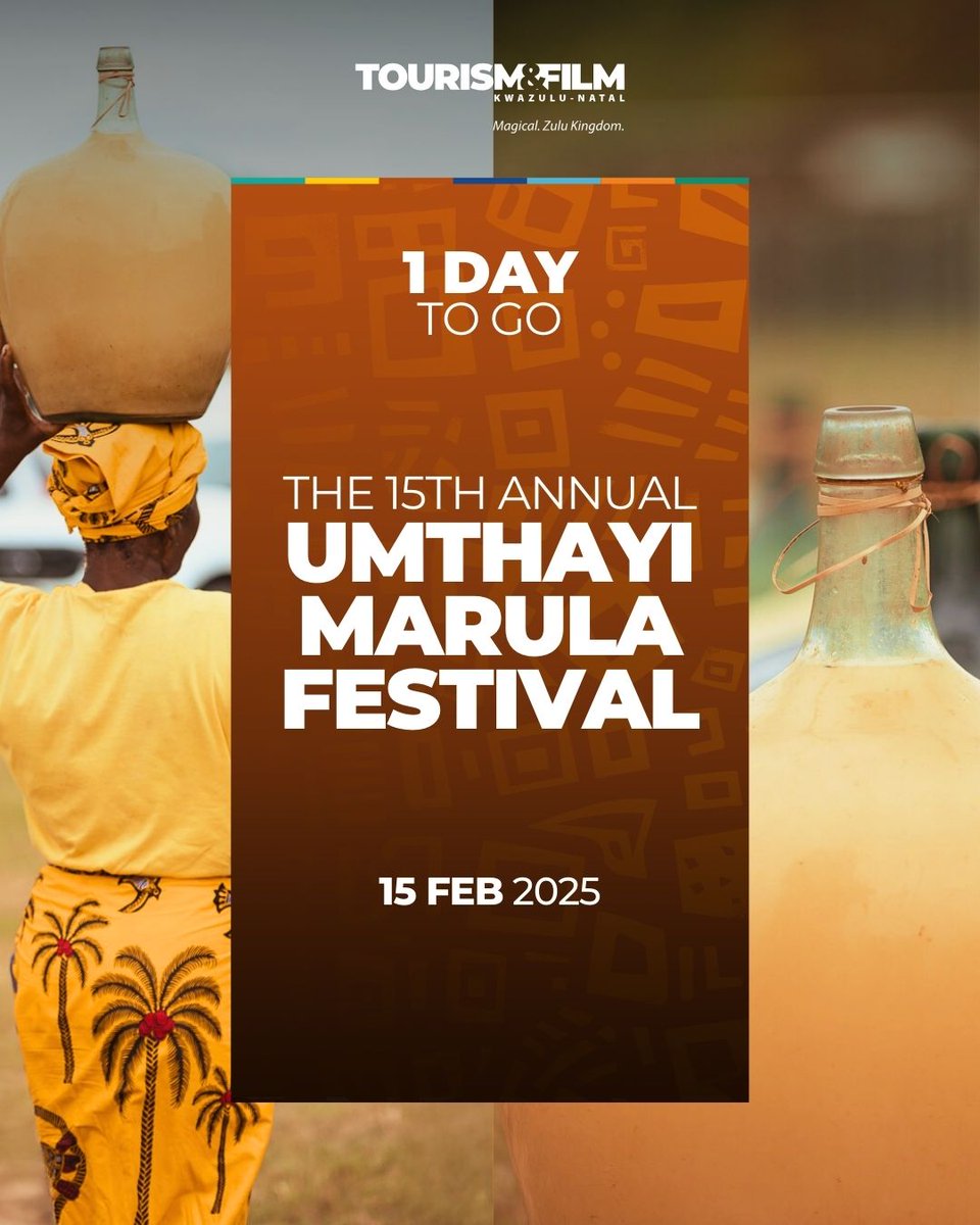 VisitKZN's tweet image. Tomorrow, KwaNgwanase comes alive! 🌿🔥 The Umthayi Festival 2025 is set to showcase the best of Zulu culture, marula traditions, and the magic of KwaZulu-Natal’s rich heritage.
#CulturalTourism #VisitKZN #UmthayiFestival