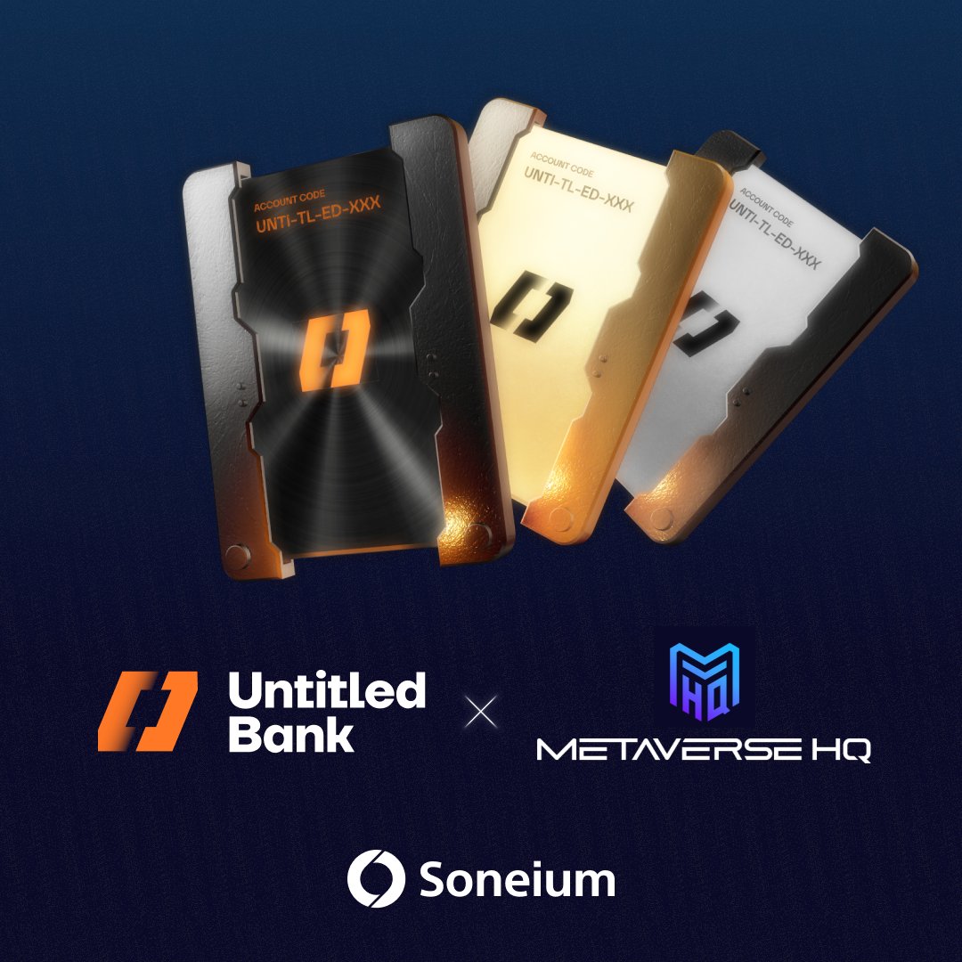 Onboard on <a href="/soneium/">Soneium 💿</a> with Untitled Bank, a permissionless and modular lending platform

Excited to launch a new mission on <a href="/Metaverse_HQ/">Metaverse HQ</a> 👨‍🚀

👉 app.mvhq.io/missions/claim…

Complete the mission and win exclusive Untitled Cards that will boost up your U Point! 🆙