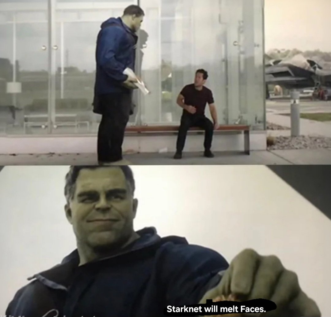 0xredman's tweet photo. Gm @Starknet Fam. 💫🫶
Starknet will melt Faces
#Swmf https://t.co/ZnajTaKo7b