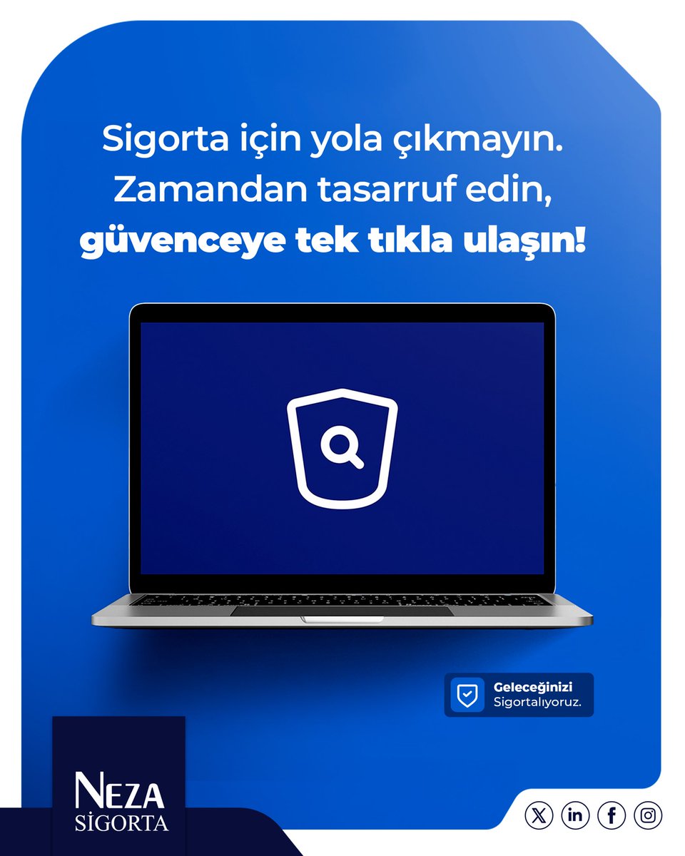 NezaSigorta's tweet photo. Yollarda vakit kaybetmeden, dilediğiniz yerden sigortanızı online olarak bizimle oluşturun. İster evinizden ister ofisinizden, dilediğiniz yerde ve zamanda poliçenizi kolayca oluşturup cihazınıza indirebilirsiniz.

#NezaSigorta #GeleceğiniziSigortalıyoruz #TekTıklaGüvence https://t.co/iiVB0aCyEg