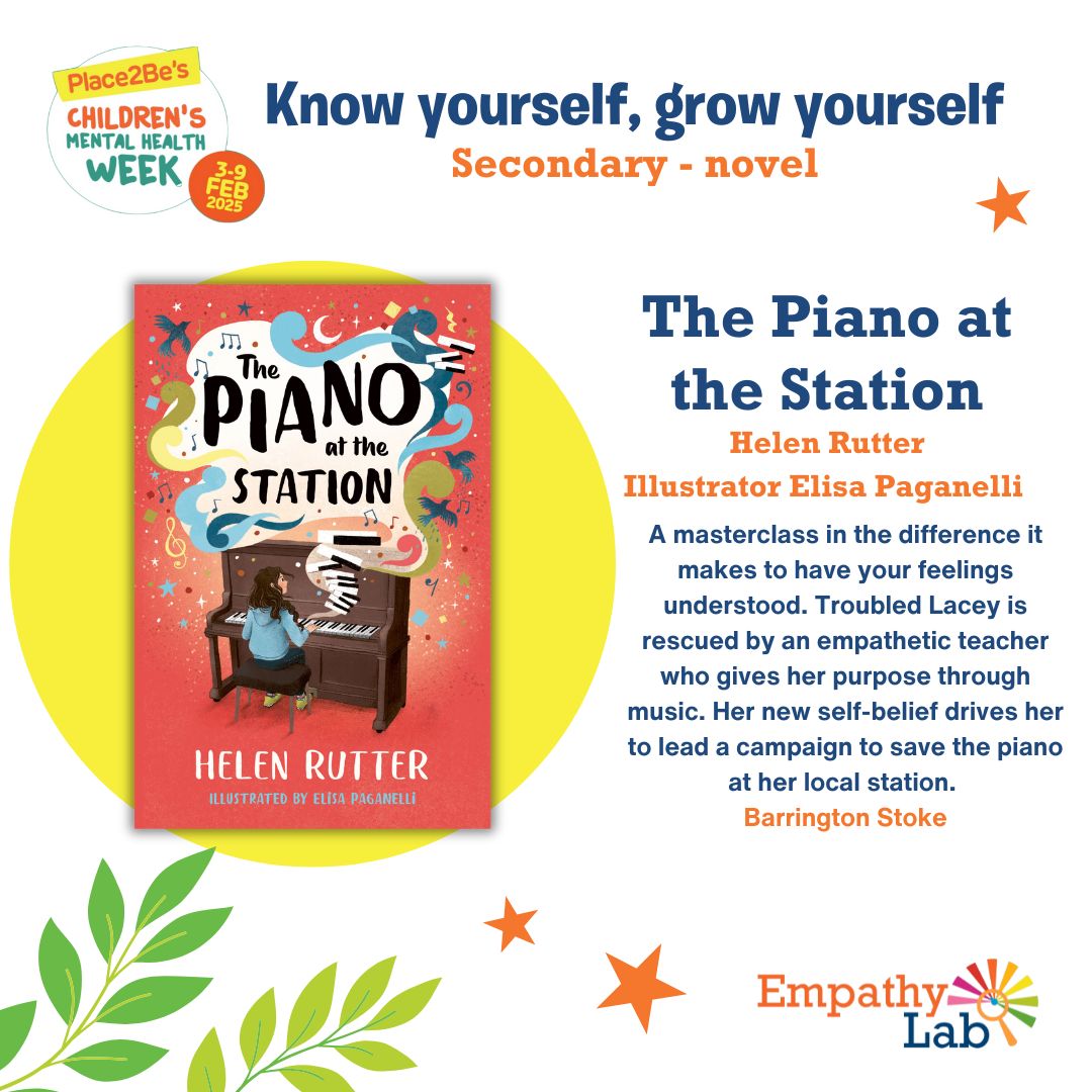 EmpathyLabUK (@empathylabuk) on Twitter photo KNOW YOURSELF, GROW YOURSELF
Use these recommendations to support your work this Children's Mental Health Week
🌱 Kick the Moon - Muhammad Khan, Illustrator Amrit Birdi
🍃 The River - <a href="/TomPercivalsays/">Tom Percival</a>
🌳 The Piano at the Station - <a href="/HelenRutterUK/">Helen Rutter</a> Illustrator <a href="/elisaupsidedown/">Elisa Paganelli</a> KNOW YOURSELF, GROW YOURSELF
Use these recommendations to support your work this Children's Mental Health Week
🌱 Kick the Moon - Muhammad Khan, Illustrator Amrit Birdi
🍃 The River - <a href="/TomPercivalsays/">Tom Percival</a>
🌳 The Piano at the Station - <a href="/HelenRutterUK/">Helen Rutter</a> Illustrator <a href="/elisaupsidedown/">Elisa Paganelli</a>
