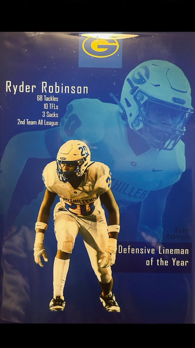 After a good football season I’m glad to receive the D linemen of the year award. 
A lot to work on and improve on this off season so I could show my full potential my senior year and show what I have. (Stay tuned👍🏿)