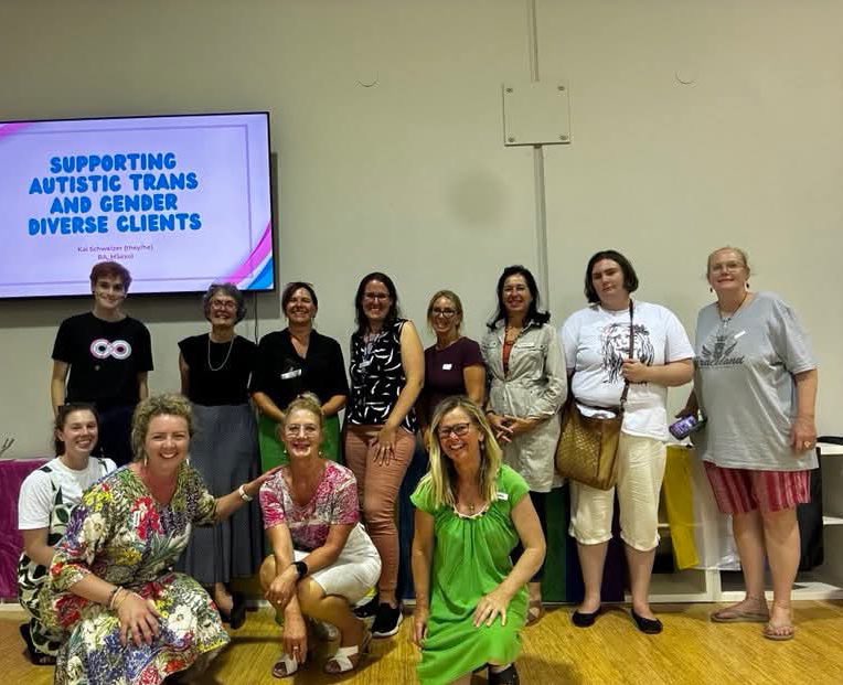 On Wednesday, I had the privilege of running a workshop “Supporting Autistic Trans and Gender Diverse Clients” for the Rockingham/Kwinana Mental Health Professionals’ Network.

A huge thank you to Connections WA for hosting and to everyone who attended!
