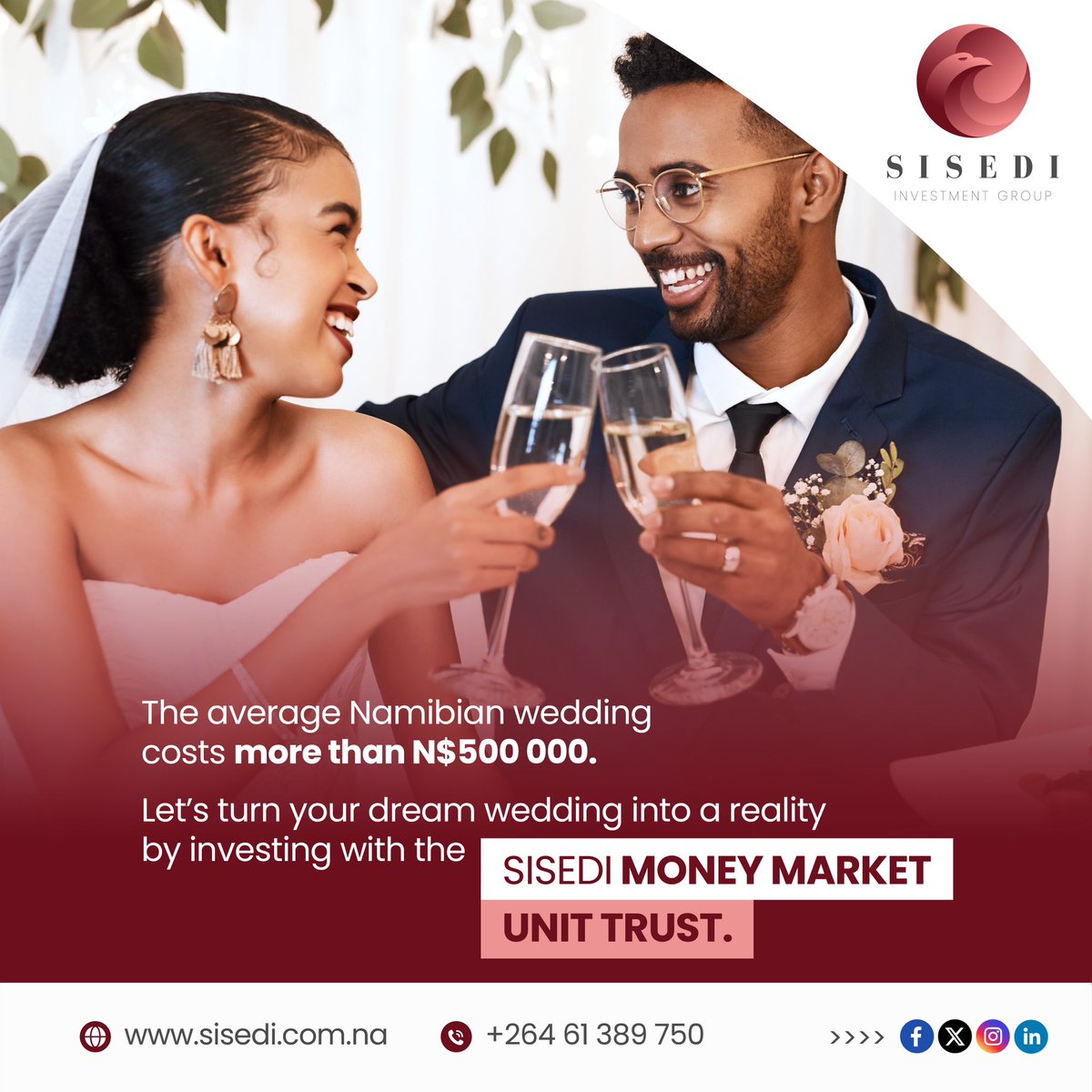 SisediG's tweet photo. If your Valentine gets down on one knee this year… just remember, weddings aren’t cheap! 💍 

Start saving for the ‘I do’ with a Sisedi Unit Trust, because love is priceless, but the venue, dress and honeymoon? Not so much 💰

For more ➡️  https://t.co/utju7qZDGL https://t.co/nLiyjZFOsT