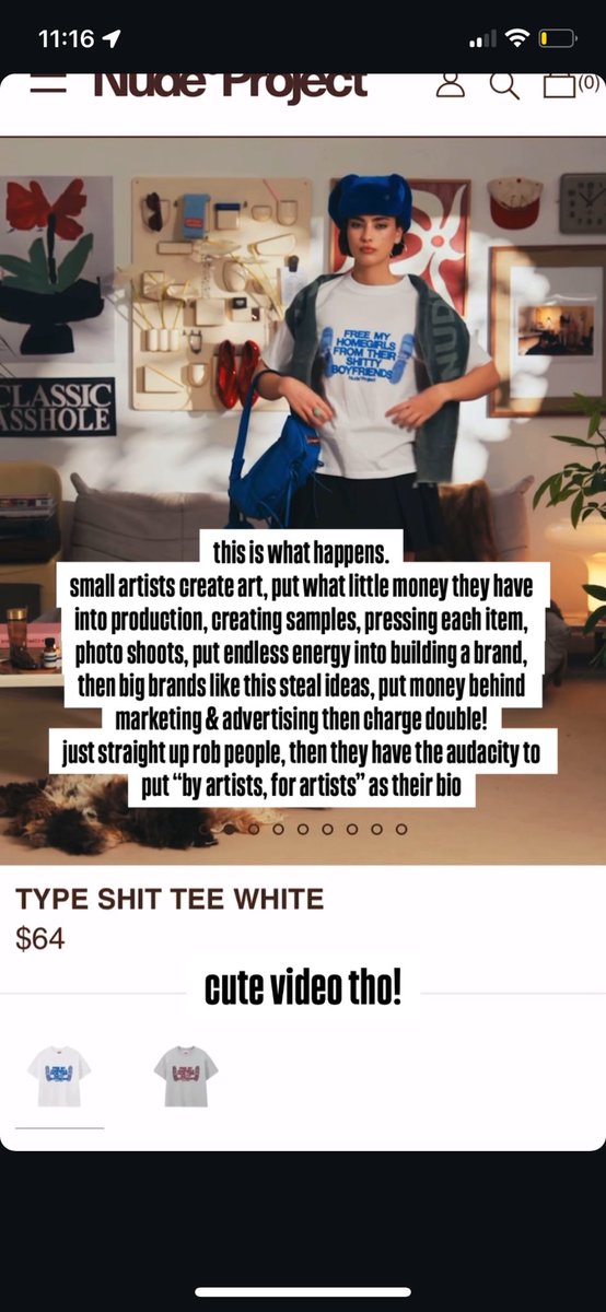 kumaworldwide's tweet photo. another huge brand stealing designs from a super small brand, a tale as old as time https://t.co/EMbFcpBG9l