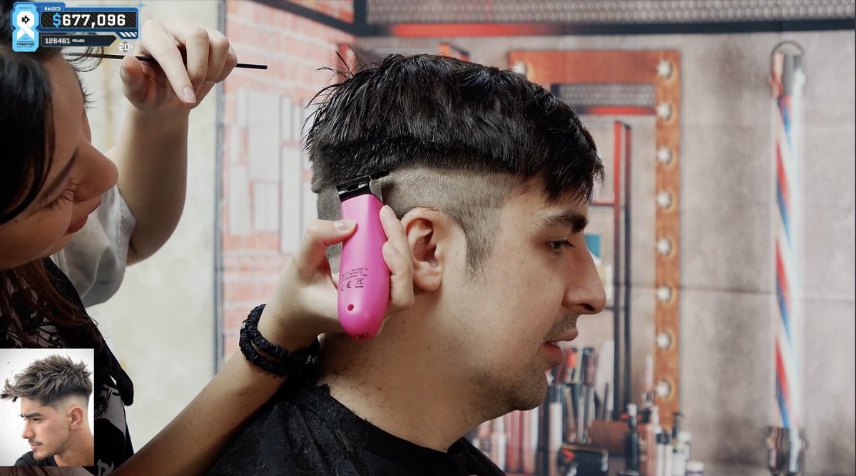 leslie (@fuslie) on Twitter photo FUSCUTS with <a href="/shroud/">Michael Grzesiek</a> 💯🔥!
Fresh cut ✅️
High taper fade ✅️
Happy customer ✅️
Great day ✅️
Lost lots of $$$ for charity ✅️
#noregrets ✅️
Who's next ❓️ FUSCUTS with <a href="/shroud/">Michael Grzesiek</a> 💯🔥!
Fresh cut ✅️
High taper fade ✅️
Happy customer ✅️
Great day ✅️
Lost lots of $$$ for charity ✅️
#noregrets ✅️
Who's next ❓️