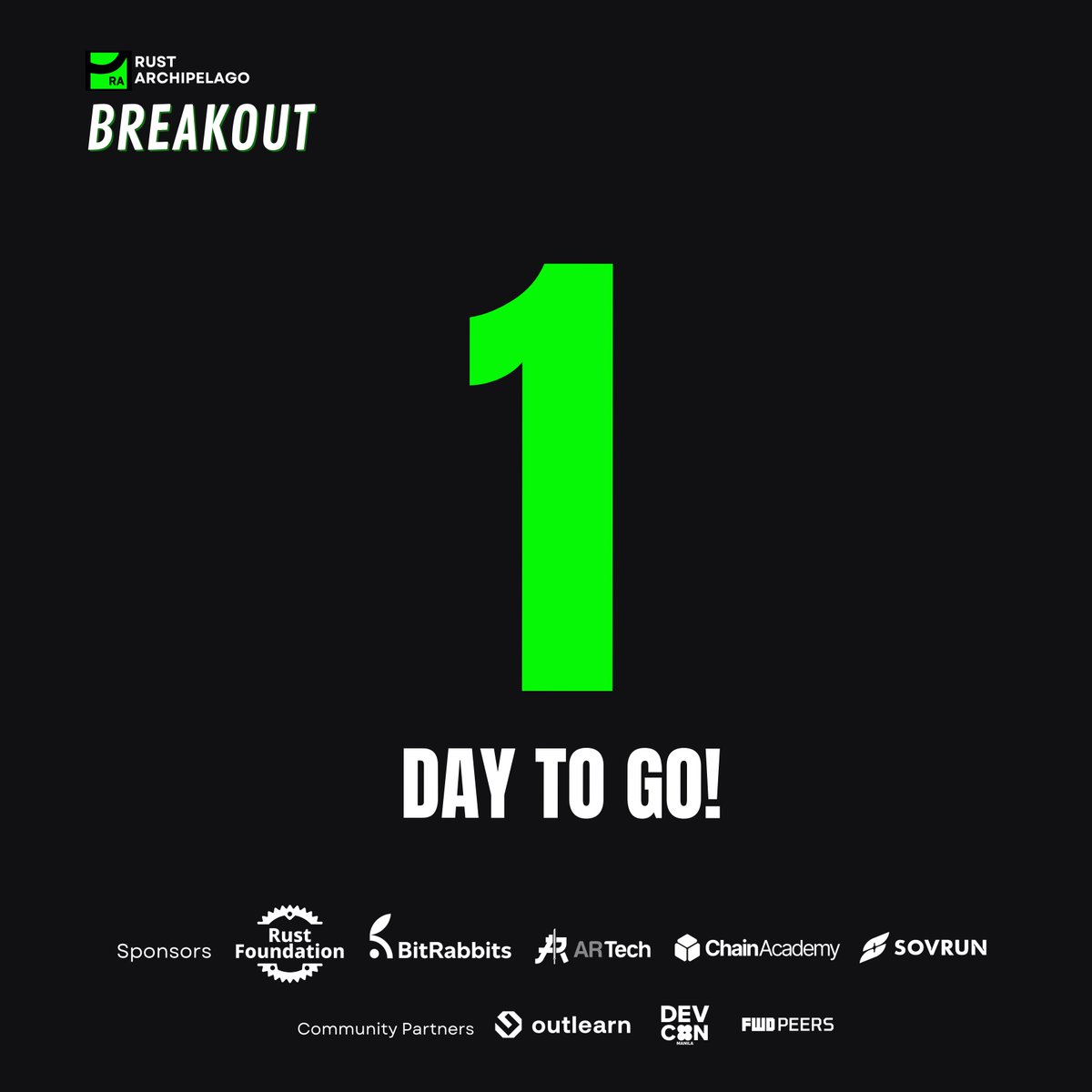 rustarchipelago's tweet image. Only 1 day to go until Rust Archipelago: Breakout!

The big day is nearly here—get ready to immerse yourself in Rust, network with passionate developers, and spark new ideas.

Register for FREE: lu.ma/e03dzyz9

Let’s make tomorrow unforgettable. See you there!