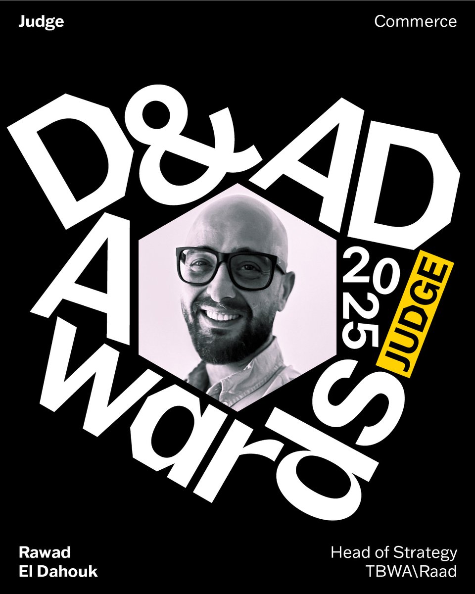 Congratulations to our Head of Strategy in Saudi Arabia, Rawad El Dahouk, on being selected as a Jury Member for the Commerce category at #dandad25!