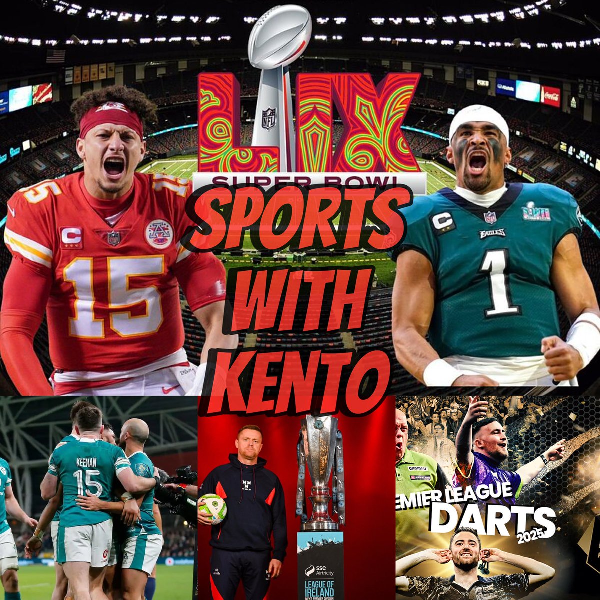 Ger_Leggett's tweet photo. 🎙️ SPORTS WITH KENTO

🎧 Spotify: https://t.co/8vtpzXs5ij

🔗 YouTube: https://t.co/ezGGzE71iP

@KentoCCFC returns to chat:

🏈 Super Bowl preview &amp; best bets
🏉 Six Nations check-in
🎯 Why watch this year’s PL darts
🇮🇪 LOI favourites
&amp; more!

#SBLIX #GuinnessM6N #PLDarts25 #LOI https://t.co/DzmsyxkmbQ