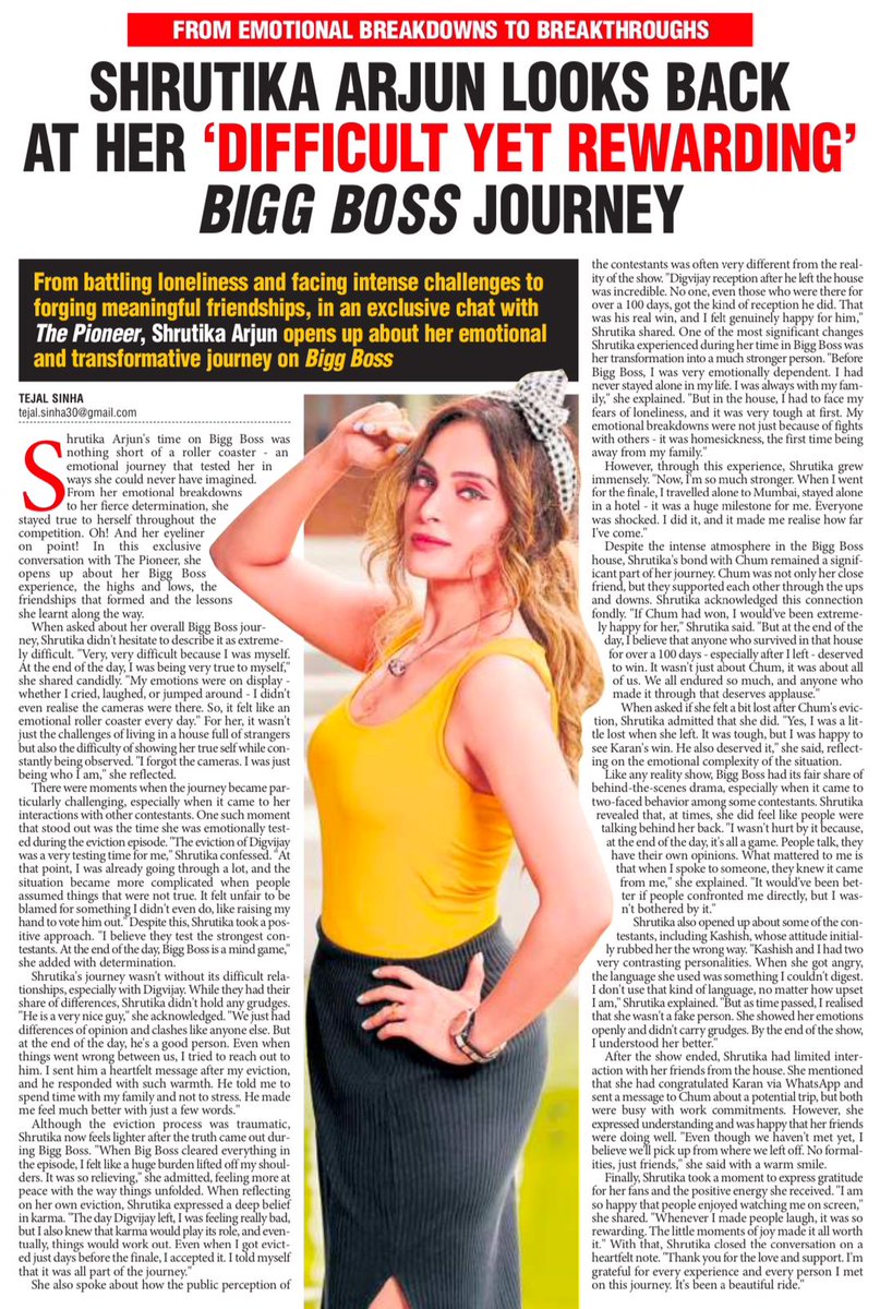 cookedsoul10's tweet photo. #ShrutikaArjun journey in BB18 is all about class 

She slayed with her entertainment Quotient along with making headlines with her fierce gameplay &amp; emotionally vulnerable side

Her TG period gave her utmost courage to fight back 1 vs all 

Happy to embrace what future holds ❣️ https://t.co/Oijhz1l4XY