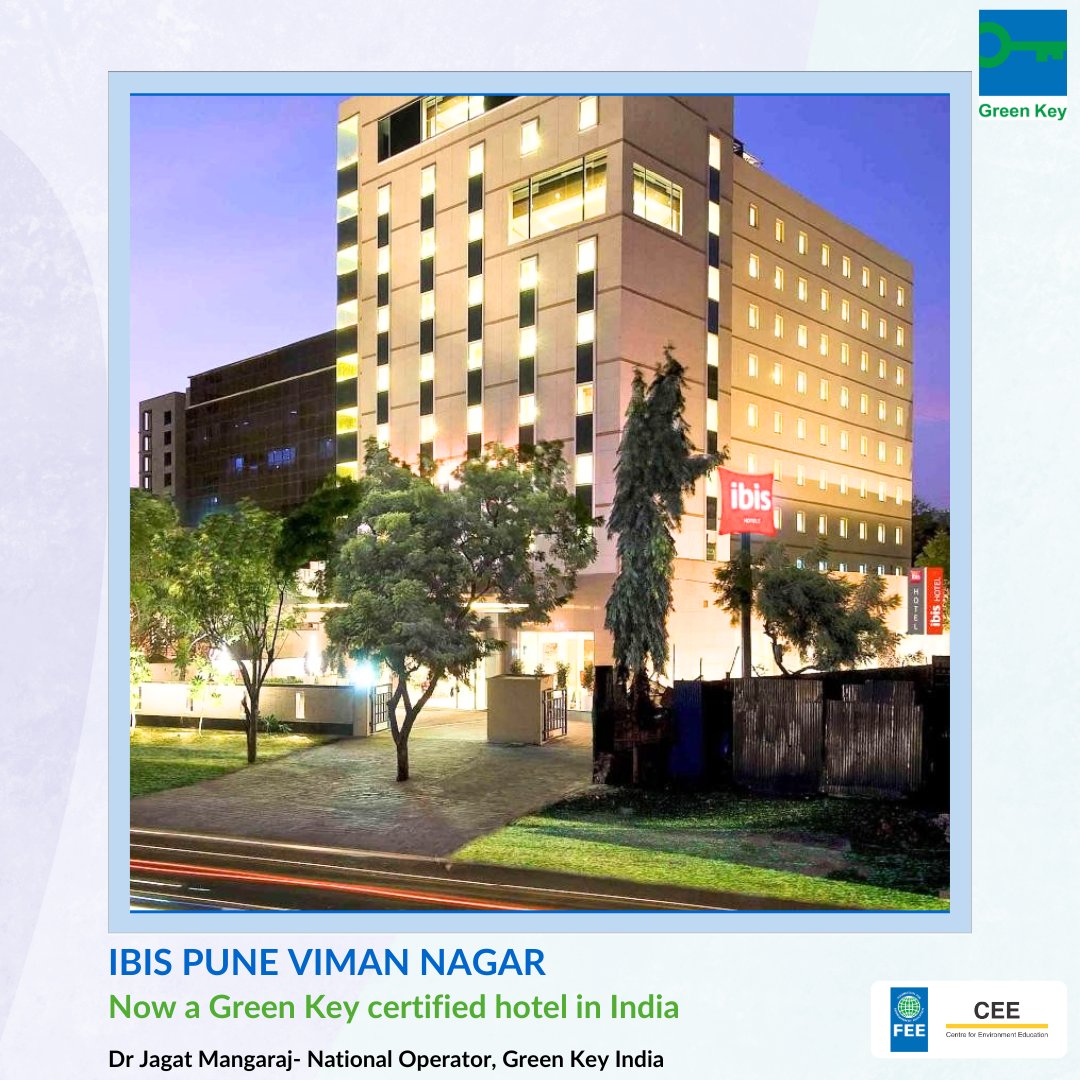 greenkeyindia's tweet photo. Congratulations ibis Pune Viman Nagar on being a #GreenKey certified hotel in India. Their dedication to sustainable practices, focusing on reducing environmental impact through energy conservation, water-saving initiatives, waste management &amp; use of eco-friendly materials. https://t.co/QjMS4BCRab