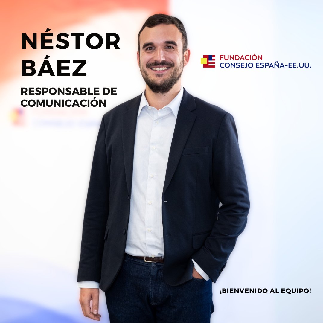 ¡Tenemos una nueva incorporación al equipo de la <a href="/FundConEspEEUU/">Fundación Consejo España - EE. UU.</a> ! 🚀

✅Néstor Báez es el nuevo responsable de Comunicación de la Fundación.

🎓Néstor es graduado en Periodismo y Comunicación Audiovisual y tiene un máster en Periodismo de Agencia. Ha pasado por las redacciones