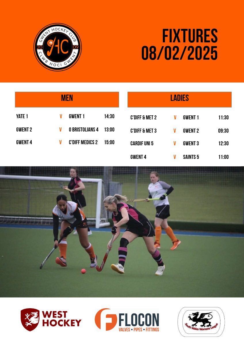 Weather permitting, there are 7 big league fixtures for our senior teams tomorrow 🙏 

Good luck to all players and let’s add to last week’s points 🟠⚫️ 

<a href="/swsportsnews/">South West Sports News</a> <a href="/SWalesLeague/">South Wales League</a> <a href="/HockeyWales/">Hoci Cymru</a>