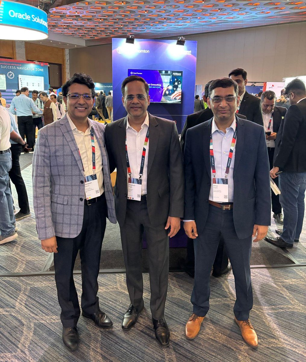 GrantThorntonIN's tweet image. We partnered with @Oracle for Oracle CloudWorld Tour 2025, which took place at the Jio World Convention Centre in Mumbai. The conference brought together industry experts to explore latest cloud and #AI innovations.

Learn more about our #Oracleservices: brnw.ch/21wQdNT