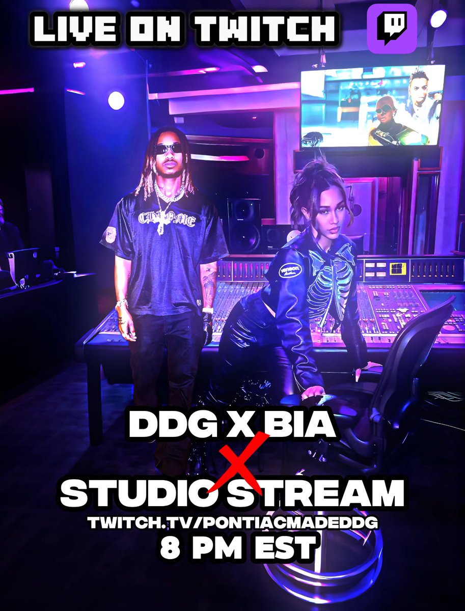 JspellFN's tweet photo. DDG x BIA Live Tonight 8pm est 🔥 @PontiacMadeDDG @BIABIA https://t.co/Vbvv4zpvoa